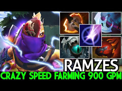 RAMZES [Anti Mage] Crazy Speed Farming 900 GPM Unkillable Build Dota 2
