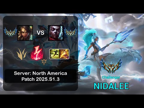 Nidalee Jungle vs Ekko - NA Challenger - Patch 25.S1.3