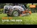 How to Level the Deck: STIHL RZ 100 Series | STIHL Tutorial