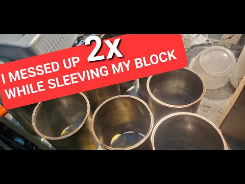 installing darton sleeves into aluminum block like a caveman