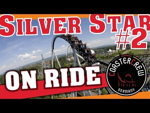Silver Star on ride Bolliger & Mabillard Hyper Roller Coaster Splitscreen @ Europa Park