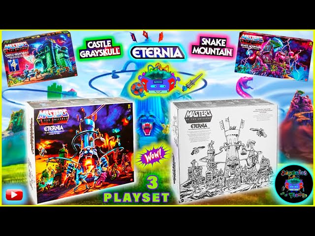 Vídeo relacionado con Masters of The Universe, Battle for Eternia, Conjunto de Juego del Castillo Grayskull y Montaña de la Serpiente, Trono de Hueso y Figura de Skeletor, Espada del Poder y Altar, JKN95