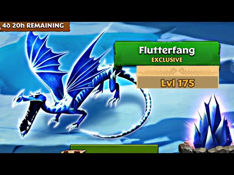 FLUTTERFANG MAX LEVEL 175 Titan Mode - Exclusive Shivertooth - Dragons: Rise of Berk