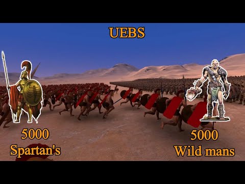 5000 Spartan's vs 5000 Wildman's | Ultimate Epic Battle Simulator |