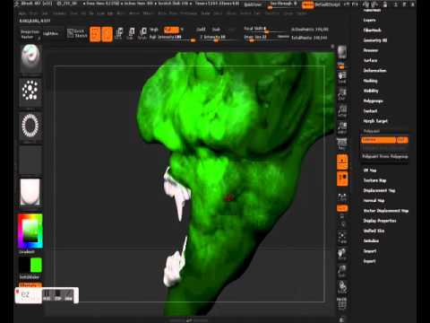 The Dark Green Goblin speed sculpting