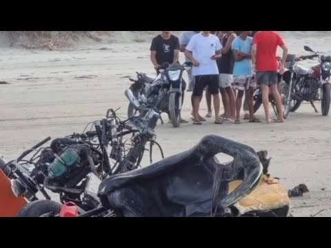 Girocóptero cai e dois homens morrem na Costa Branca do Rio Grande do Norte
