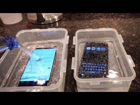 Samsung Galaxy S9 Plus vs iPhone X - Sparkling Water FREEZE Test! What’s Gonna Happen?!