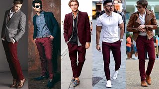 PANTALONES VINO-TINTO EN LOOKS FOR MEN