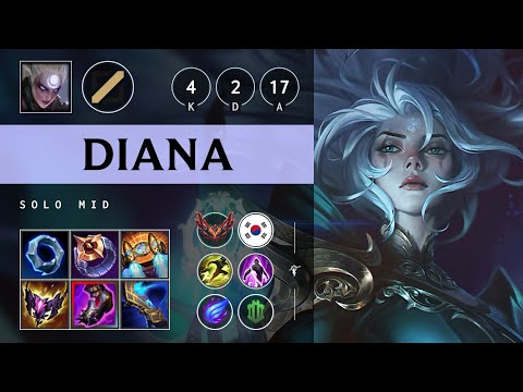 Diana Mid vs Azir - KR Grandmaster Patch 25.14