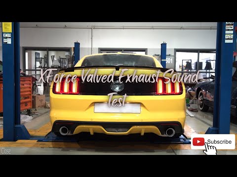 Ford Mustang GT California Edition Installed Valved XForce Exhaust System