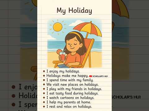 My Holiday💗|| Essay ||#essay #lines #english #my #holiday