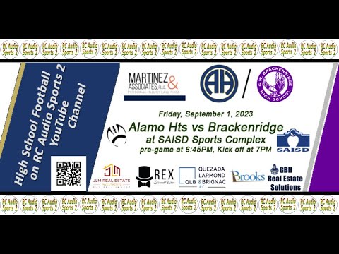 Football: Alamo Heights vs Brackenridge at SAISD Sports Complex 09/01/23