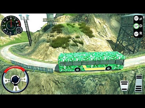 Army Bus Hill Driving Game 2020 - Offroad Bus US Soldier Transport Duty - Android GamePlay  #2