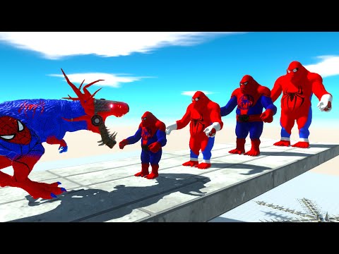BATTLE 4 SIZE of SPIDERMAN GORO - Animal Revolt Battle Simulator ARBS