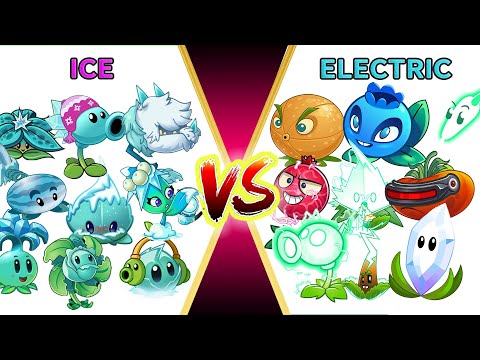 PvZ 2 - Fight Team Plant ELECTRIC vs Team Plant ICE - Which Team Plants's Stronger