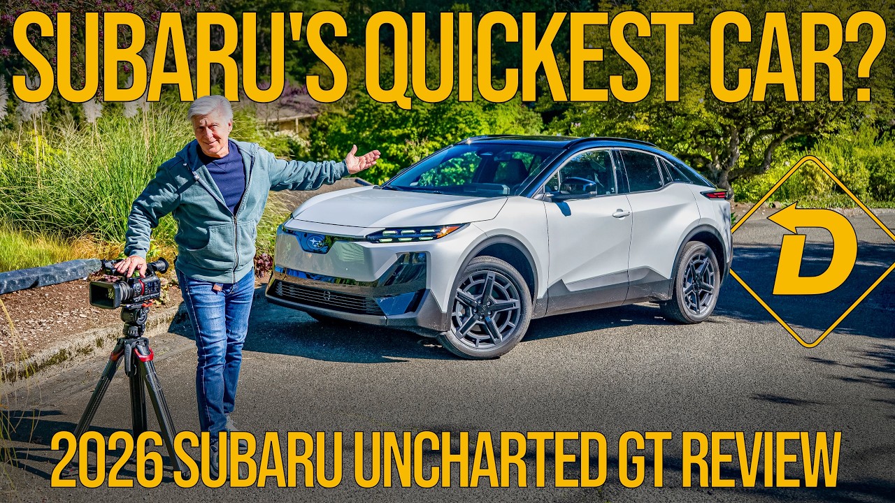 2026 Subaru Uncharted GT driving on a dirt trail during the Mudfest 2026 SUV competition