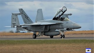 The Super RAAF F/A-18F Hornet displays Avalon Air Show 2023