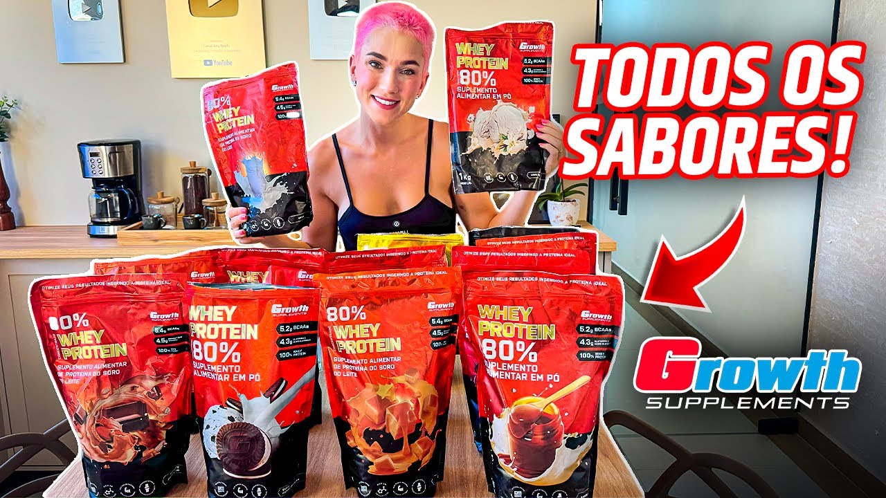 PROVANDO TODOS OS SABORES DE WHEY DA GROWTH! QUAL O MELHOR?!