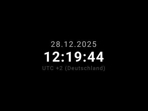 🔴 LIVE | Clock / Uhr - Germany Deutschland UTC + 2