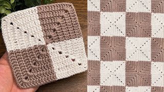 How to crochet granny square,easy & beautiful pattern 
