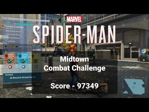 Midtown Combat Challenge - Score of 97,349 | Spider-man (PS4)