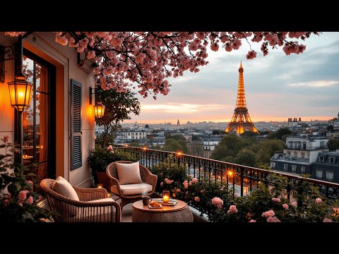 Morning Paris Coffee Shop Ambience ☕ Outdoor Cafe Vibes & Jazz Relaxing Music for Study, Relax, Work