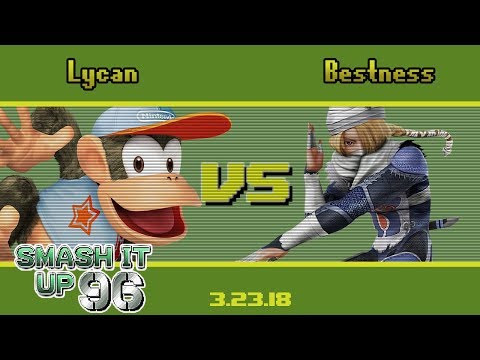 Lycan (Diddy Kong, Mewtwo) vs. BestNess (Sheik, Mario) - SIU 96 - Wii U