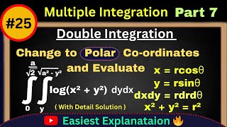 Download the video "Lec 25.Multiple Integrals | Change to Polar Coordinates and Evaluate| Double Integration|Part 7"