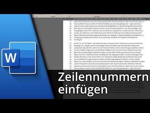 Word Zeilennummern einfügen | Word Zeilennummern anzeigen ✅ Tutorial