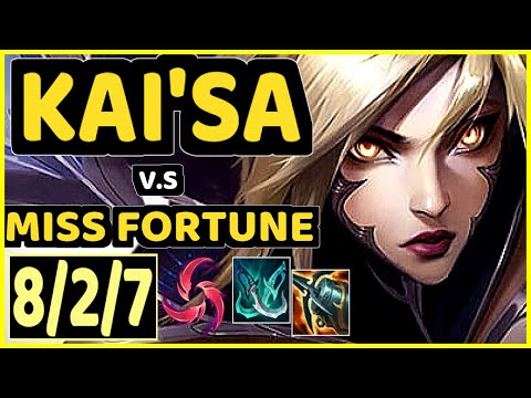 KAI'SA vs MISS FORTUNE - 8/2/7 KDA BOTTOM ADC GAMEPLAY - NA Ranked GRANDMASTER