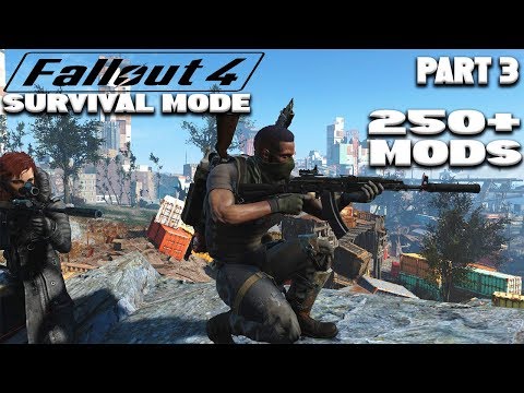 Fallout 4 Modded Survival Part 3 - Road to Diamond City