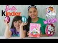 Kinder Surprise Eggs With Diana Barbie Doc Mcstuffins And Hello Kitty Kinder Sopresa Huevos