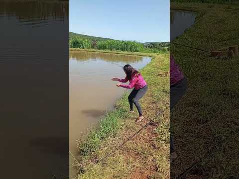 pescaria no açude em passos maia Santa Catarina