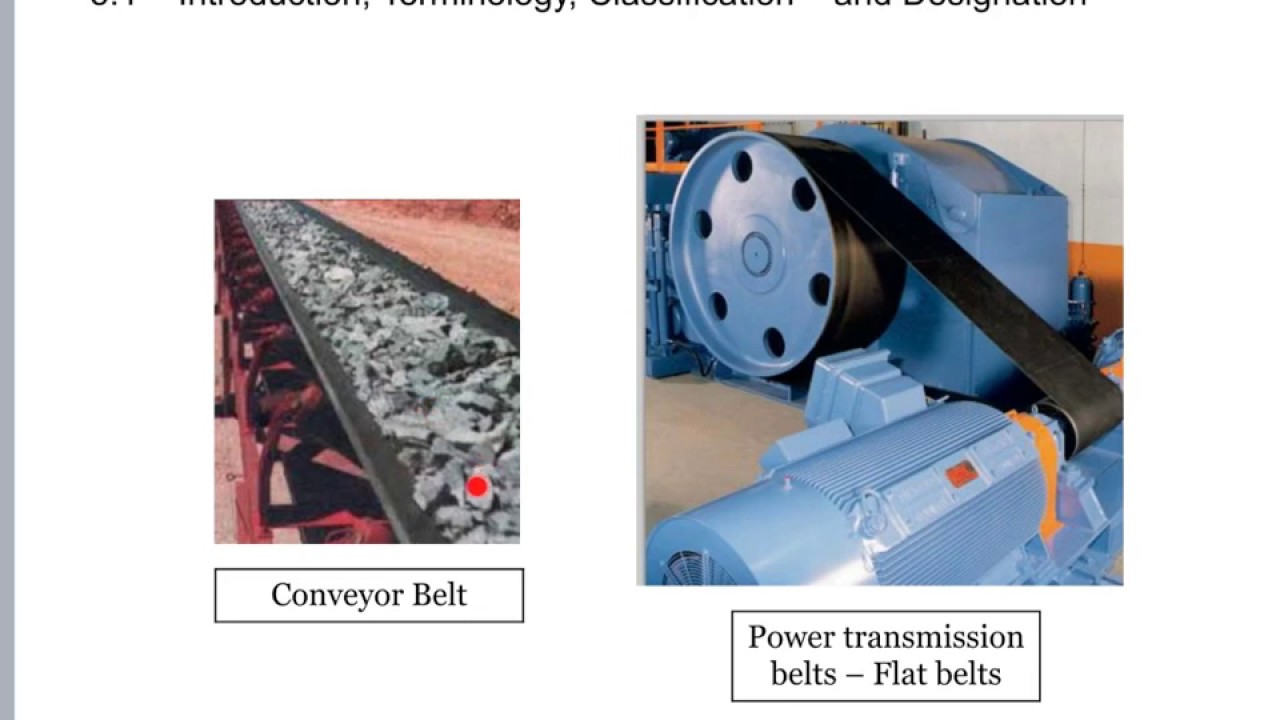 Belt Drives: Flexible Machine Element