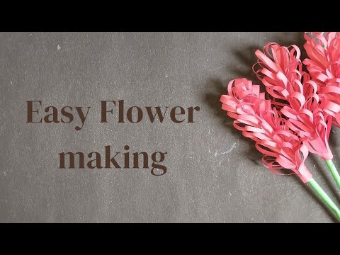 Amazing Flower making idea // how to make Easy flower //flowermaking //paper flower
