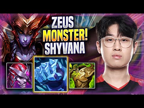 ZEUS IS A MONSTER WITH SHYVANA! - T1 Zeus Plays Shyvana TOP vs Gangplank! | Season 2022