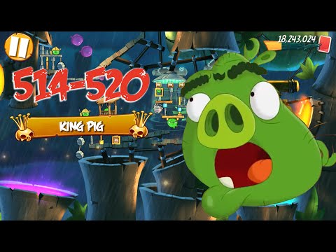 BAMBOO FOREST GRAVITY GROVE - ANGRY BIRDS 2 PC LEVEL 514-520 BOSSLEVEL KING PIG