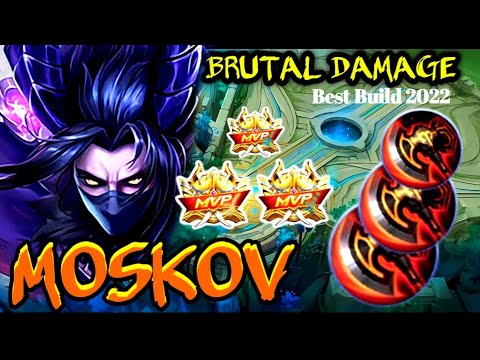 MOSKOV BRUTAL DAMAGE | BEST BUILD TOP 1 GLOBAL MOSCOV 2022 | MLBB✓