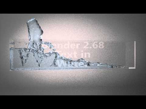 Blender 2.68 - Text in Water