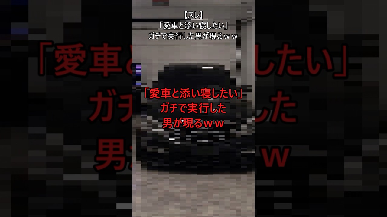 「愛車と添い寝したい」ガチで実行した男現るww#自動車 #automobile #toyota