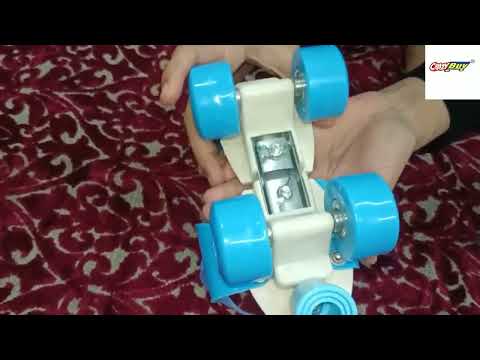 CrazyBuy Adjustable Roller Skates RED Wheel Skating Shoes for