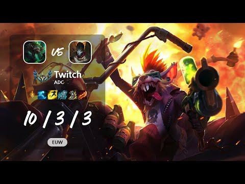 Twitch ADC vs Jhin - EUW Challenger Patch 13.10