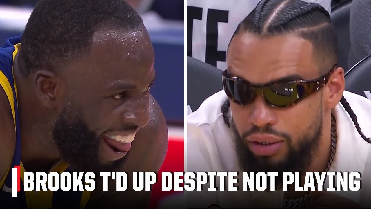 Dillon Brooks was T'd up while inactive on the bench 😅 | NBA on ESPN