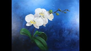 Art Lesson:  How to Paint Realistic Orchids in Acrylic