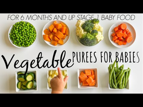 8 VEGETABLE PUREE  for babies 6 months and up