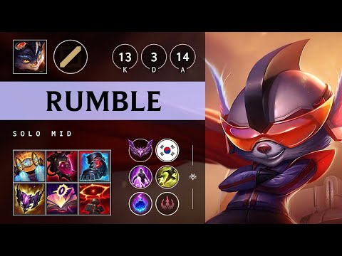 Rumble Mid vs Zoe - KR Master Patch 25.14