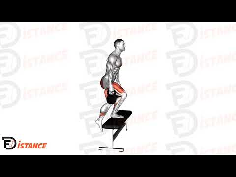Exercice Montée sur step avec kettlebell
