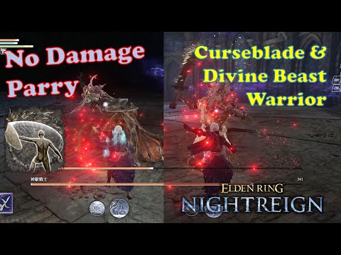 Curseblade & Divine Beast Warrior w/ Dagger Parry No Damage - Elden Ring Nightreign