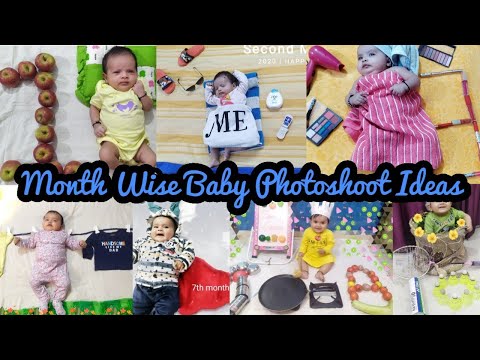 Baby Photoshoot At HOME ideas | Cute Baby Monthly...