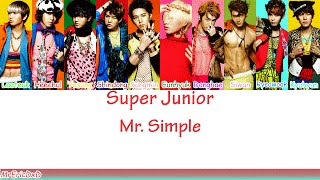 Super Junior (슈퍼 주니어): Mr. Simple Lyrics